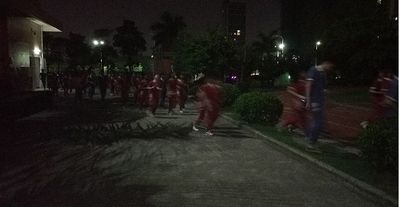 夜间消防疏散演习