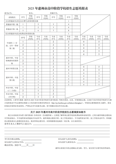 中考志愿填报指南